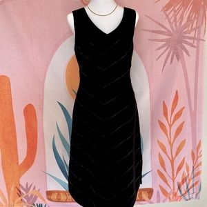Studio 1 Black Beaded Cocktail Dress, size 6